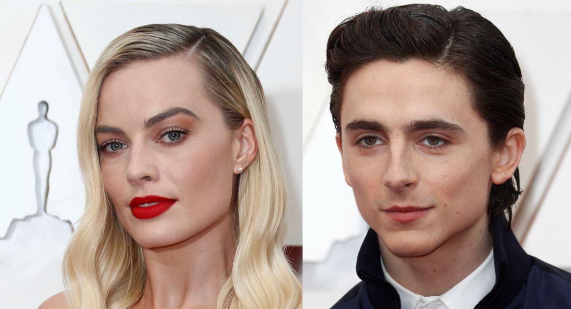 Margot Robbie and Timothee Chalamet